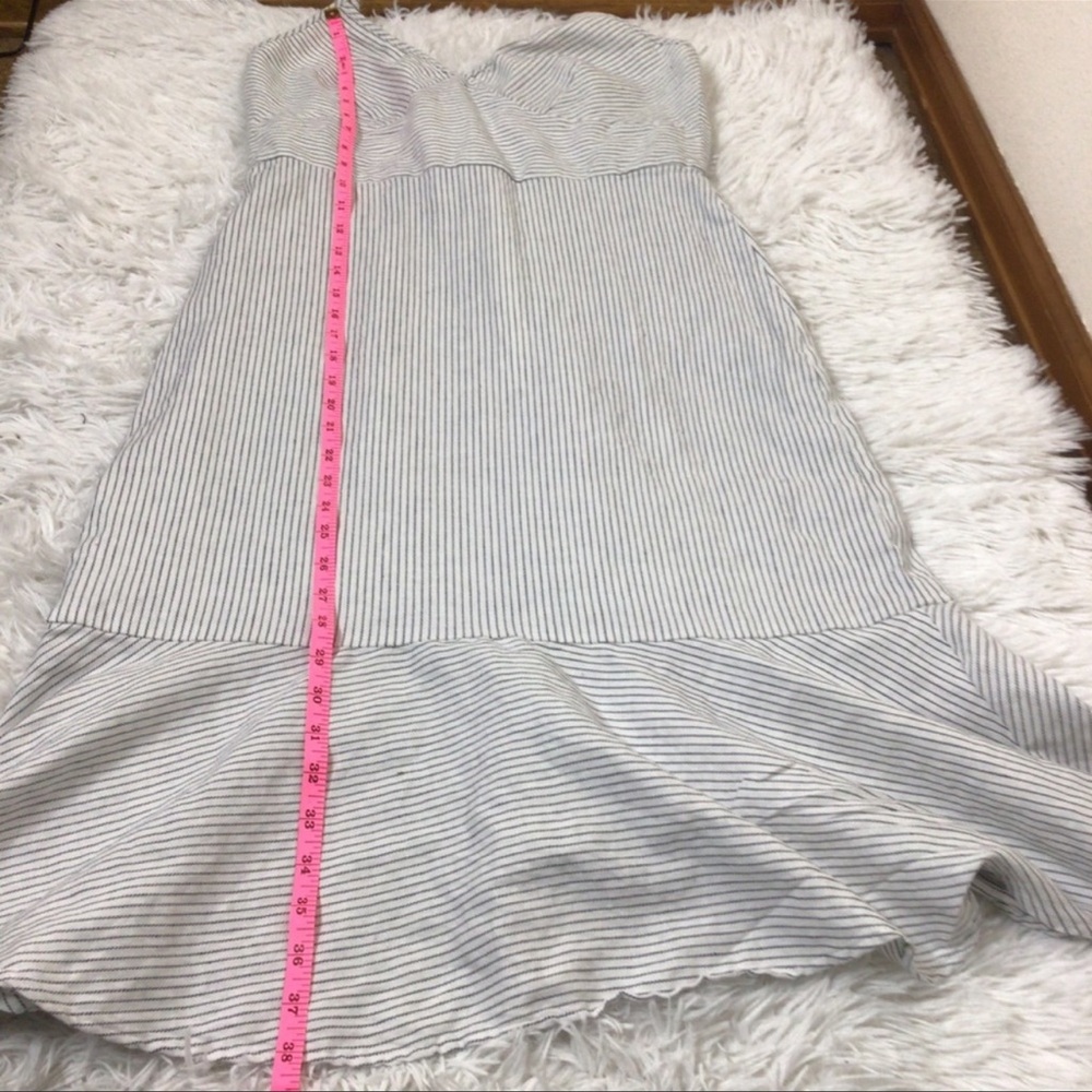 Banana Republic Linen Cotton Midi Dress stripe 10